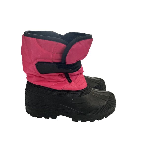 Crane Kids Size 13 Pink Black Adjustable Hook Loop Strap Insulated Winter Snow B - Picture 4 of 7